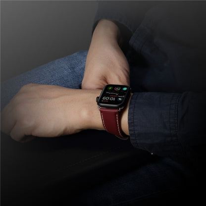 Denior สิ่งแวดล้อมหรูหรานาฬิการถยนต์สายนาฬิกาหนังสำหรับ Apple Watch Ultra 49mm / Series 8 & 7 45mm / SE 2&6&SE&5&4 44mm / 3&2&1 42mm