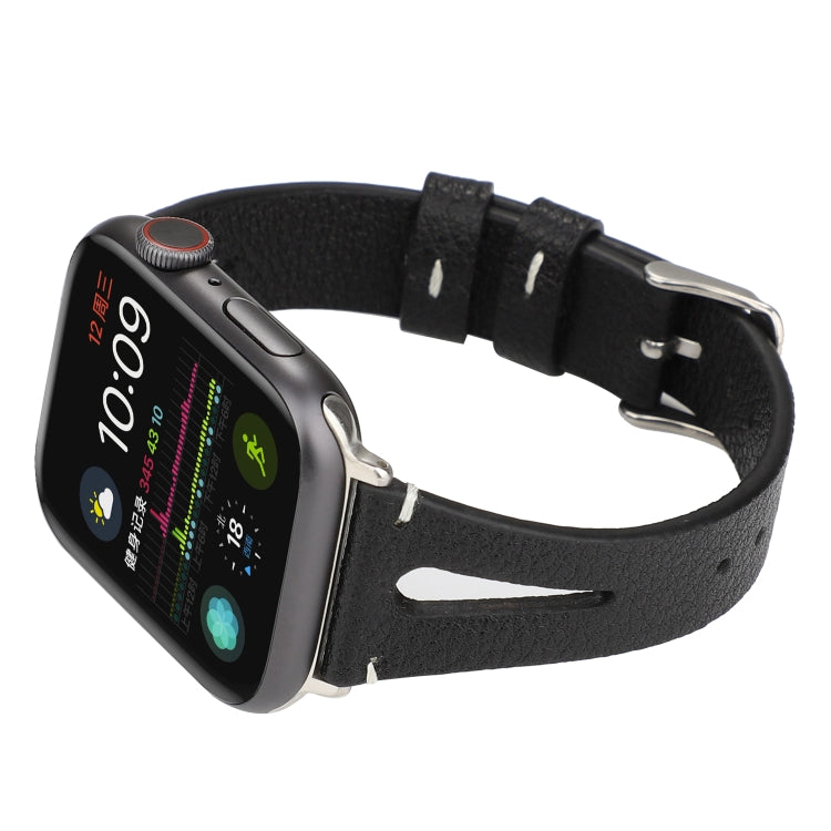 สายนาฬิกาหนังรูปตัววีเรียบง่ายสำหรับ Apple Watch Ultra 49mm / Series 8&7 45mm / SE 2&6&SE&5&4 44mm / 3&2&1 42mm