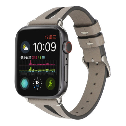 สายนาฬิกาหนังรูปตัววีเรียบง่ายสำหรับ Apple Watch Ultra 49mm / Series 8&7 45mm / SE 2&6&SE&5&4 44mm / 3&2&1 42mm
