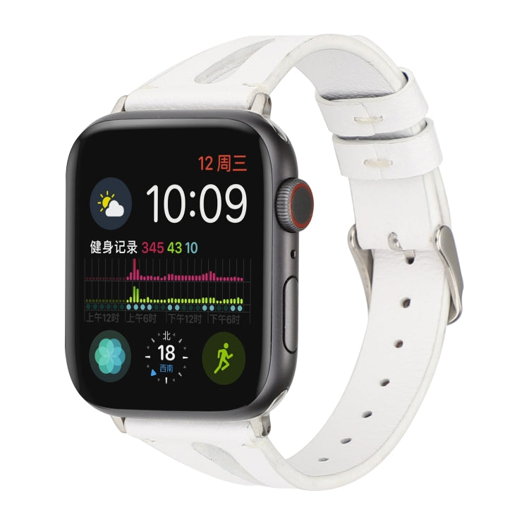 สายนาฬิกาหนังรูปตัววีเรียบง่ายสำหรับ Apple Watch Ultra 49mm / Series 8&7 45mm / SE 2&6&SE&5&4 44mm / 3&2&1 42mm