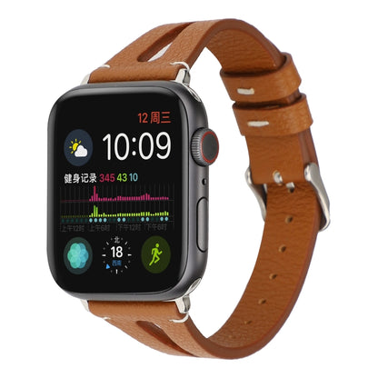 สายนาฬิกาหนังรูปตัววีเรียบง่ายสำหรับ Apple Watch Ultra 49mm / Series 8&7 45mm / SE 2&6&SE&5&4 44mm / 3&2&1 42mm
