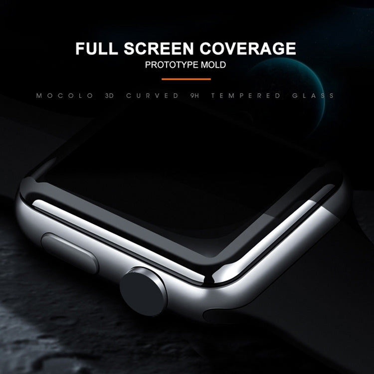 mocolo 0.33mm 9H 3D Round Edge Full กาวฟิล์มกระจกนิรภัยสำหรับ Apple Watch Series 4 44 มม., For Apple Watch Series 6 / 5 / 4 / Watch SE 44mm