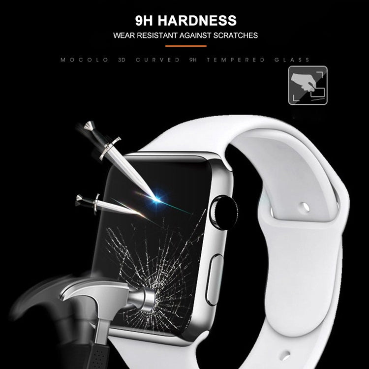 mocolo 0.33mm 9H 3D Round Edge Full กาวฟิล์มกระจกนิรภัยสำหรับ Apple Watch Series 4 44 มม., For Apple Watch Series 6 / 5 / 4 / Watch SE 44mm