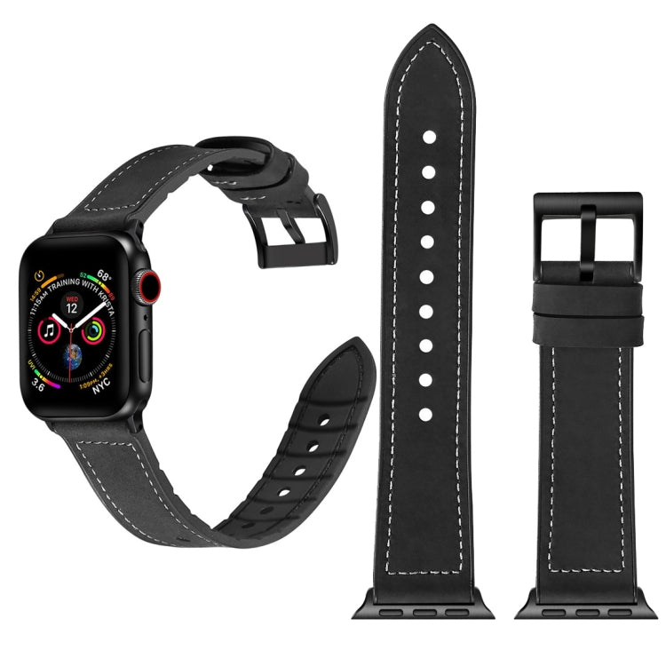 สีทึบ TPU + สายนาฬิกาสแตนเลสสำหรับ Apple Watch Series 7 41mm / 6 & SE & 5 & 4 40mm / 3 & 2 & 1 38mm, 40mm