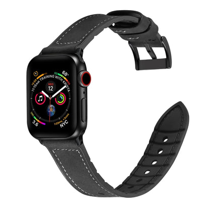 สีทึบ TPU + สายนาฬิกาสแตนเลสสำหรับ Apple Watch Series 7 41mm / 6 & SE & 5 & 4 40mm / 3 & 2 & 1 38mm, 40mm