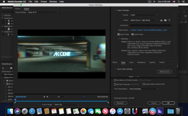 Adobe Media Encoder 2021 Full Version Multilingual MacOS