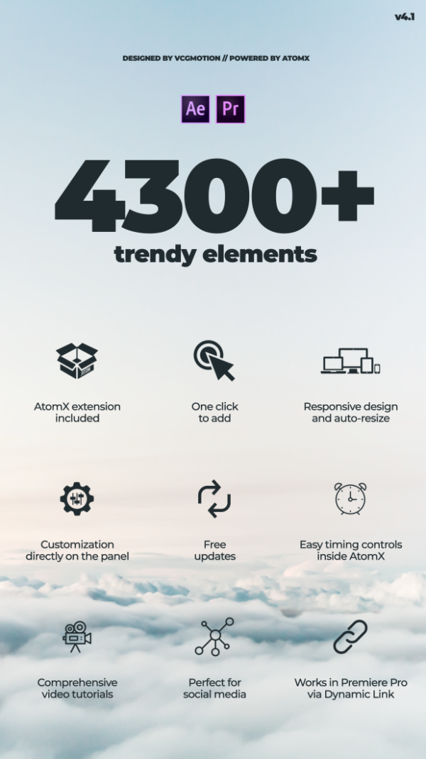 AtomX TG Library 4300+ Motion Graphics Elements V4