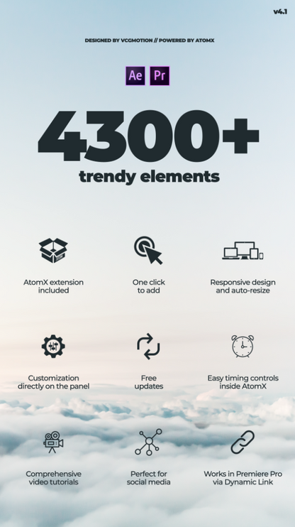 AtomX TG Library 4300+ Motion Graphics Elements V4