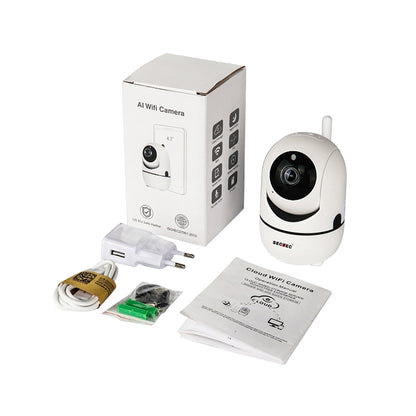 SECTEC IL-HIP291-2M-AI การตรวจสอบการติดตามอัจฉริยะโทรศัพท์มือถือระยะไกลเครือข่ายไร้สายกล้อง Wifi ที่เก็บข้อมูลบนคลาวด์กล้องเครือข่ายสั่นศีรษะอัจฉริยะ, White