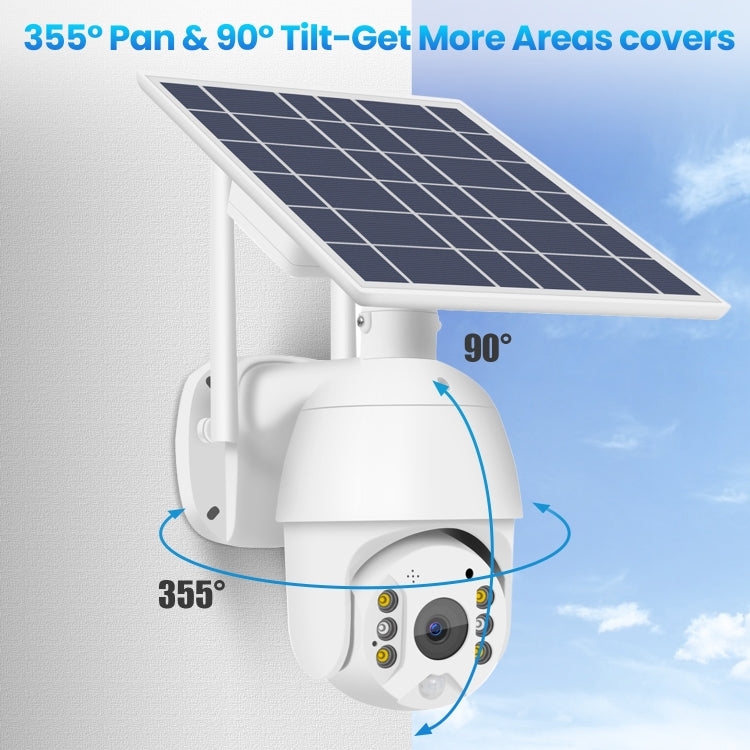 T16 1080P Full HD กล้อง WiFi พลังงานแสงอาทิตย์, รองรับสัญญาณเตือน PIR, การมองเห็นตอนกลางคืน, เสียงสองทาง, การ์ด TF, WiFi