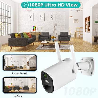 T20 1080P Full HD กล้อง WiFi พลังงานแสงอาทิตย์, รองรับการตรวจจับการเคลื่อนไหว, Night Vision, เสียงสองทาง, การ์ด TF, WiFi