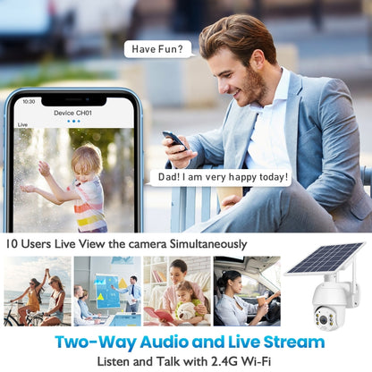 T16 1080P Full HD 4G (เวอร์ชั่น EU) การตรวจสอบเครือข่ายกล้องพลังงานแสงอาทิตย์, รองรับ PIR + สัญญาณเตือนเรดาร์, การมองเห็นตอนกลางคืน, เสียงสองทาง, การ์ด TF, 4G (EU Version)
