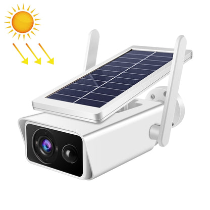 T13-2 1080P HD กล้องรักษาความปลอดภัย WiFi 2.4GHz พลังงานแสงอาทิตย์พร้อมแบตเตอรี่รองรับการตรวจจับการเคลื่อนไหวการมองเห็นตอนกลางคืนเสียงสองทางการ์ด TF, T13-2 with Battery