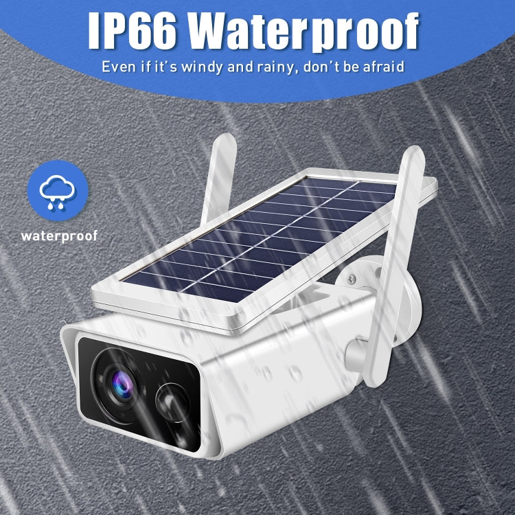 T13-2 1080P HD กล้องรักษาความปลอดภัย WiFi 2.4GHz พลังงานแสงอาทิตย์พร้อมแบตเตอรี่รองรับการตรวจจับการเคลื่อนไหวการมองเห็นตอนกลางคืนเสียงสองทางการ์ด TF, T13-2 with Battery
