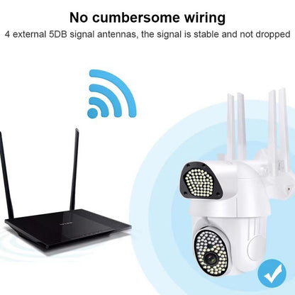QX37 1080P WiFi กล้องเฝ้าระวังความละเอียดสูง กล้องโดมกลางแจ้ง รองรับการมองเห็นตอนกลางคืน และการตรวจจับเสียงและการเคลื่อนไหวสองทาง, QX37