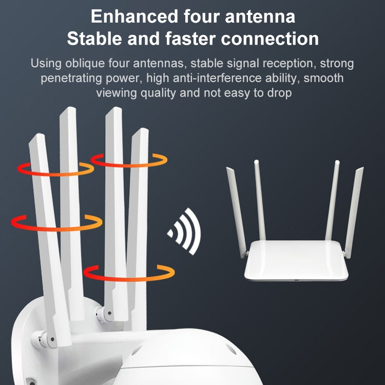QX38 1080P WiFi กล้องเฝ้าระวังความละเอียดสูง กล้องโดมกลางแจ้ง รองรับการมองเห็นตอนกลางคืน และการตรวจจับเสียงและการเคลื่อนไหวสองทาง, QX38
