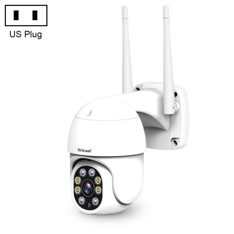 Sricam SP028 1080P HD กล้อง PTZ กลางแจ้ง, รองรับเสียงสองทาง / การตรวจจับการเคลื่อนไหว / การตรวจจับแบบ Humanoid / สี Night Vision / การ์ด TF, ปลั๊กของสหรัฐฯ, SP028 AU Plug, SP028 EU Plug, SP028 UK Plug, SP028 US Plug