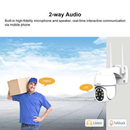 Sricam SP028 1080P HD กล้อง PTZ กลางแจ้ง, รองรับเสียงสองทาง / การตรวจจับการเคลื่อนไหว / การตรวจจับแบบ Humanoid / สี Night Vision / การ์ด TF, ปลั๊กของสหรัฐฯ, SP028 AU Plug, SP028 EU Plug, SP028 UK Plug, SP028 US Plug
