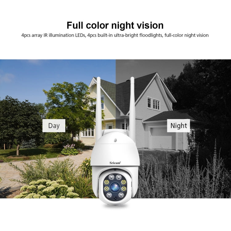 Sricam SP028 1080P HD กล้อง PTZ กลางแจ้ง, รองรับเสียงสองทาง / การตรวจจับการเคลื่อนไหว / การตรวจจับแบบ Humanoid / สี Night Vision / การ์ด TF, ปลั๊กของสหรัฐฯ, SP028 AU Plug, SP028 EU Plug, SP028 UK Plug, SP028 US Plug