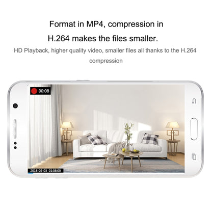 CAMSOY C9 HD 1280 x 720P มุมกว้าง 70 องศาไร้สาย WiFi Wearable กล้องเฝ้าระวังอัจฉริยะรองรับการมองเห็นทางขวาอินฟราเรดและการตรวจจับการเคลื่อนไหวสัญญาณเตือน & การบันทึกแบบวนซ้ำและการจับภาพตามกำหนดเวลา, C9
