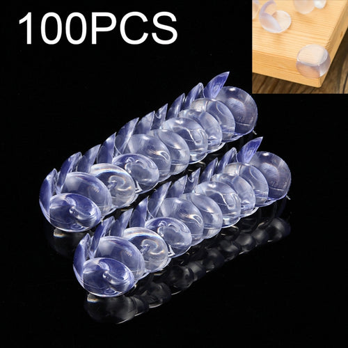 100 PCS เด็กโต๊ะมุมความปลอดภัย Pad Hemisphere รูปร่างเด็กตาราง Anti-collision Protector เบาะกาวสองด้าน, 100 PCS Hemisphere Shape