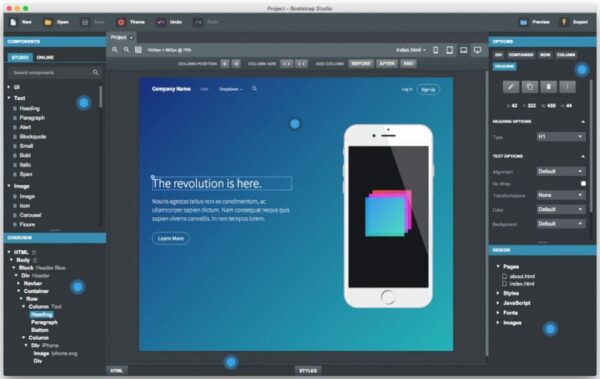 Bootstrap Studio 2022 v5.9.1 Full Version for macOS