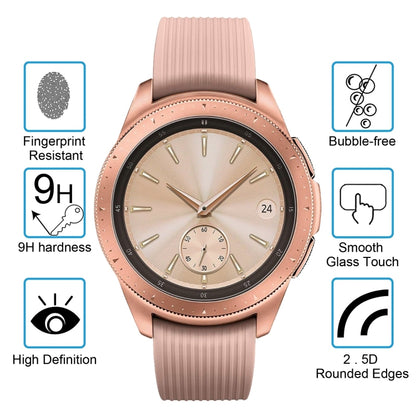 ENKAY Hat-Prince 0.2mm 9H 2.15D ฟิล์มกระจกนิรภัยขอบโค้งสำหรับ Galaxy Watch 42mm, Tempered Glass/42mm, 2 PCS Tempered Glass/42mm
