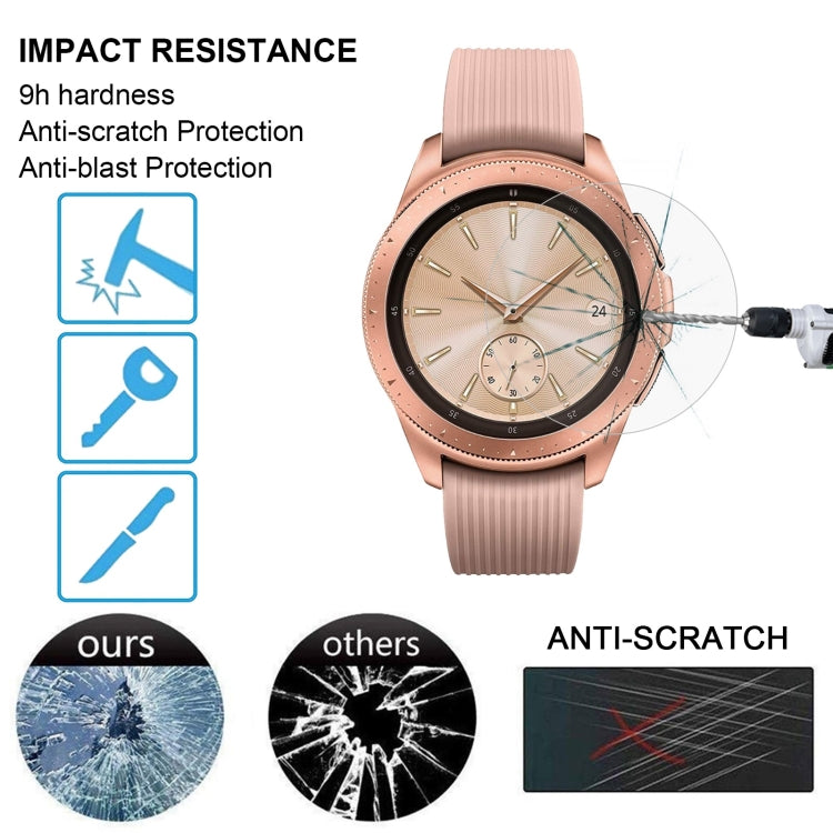 ENKAY Hat-Prince 0.2mm 9H 2.15D ฟิล์มกระจกนิรภัยขอบโค้งสำหรับ Galaxy Watch 42mm, Tempered Glass/42mm, 2 PCS Tempered Glass/42mm