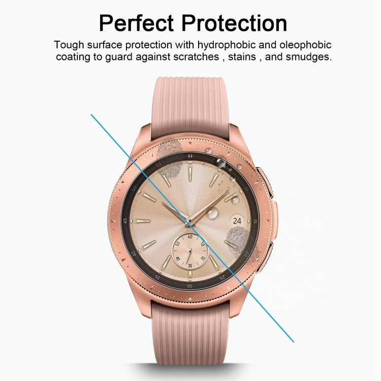 ENKAY Hat-Prince 0.2mm 9H 2.15D ฟิล์มกระจกนิรภัยขอบโค้งสำหรับ Galaxy Watch 42mm, Tempered Glass/42mm, 2 PCS Tempered Glass/42mm
