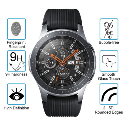 ENKAY Hat-Prince 0.2mm 9H 2.15D ฟิล์มกระจกนิรภัยขอบโค้งสำหรับ Galaxy Watch 46mm, Tempered Glass/46mm, 2 PCS Tempered Glass/46mm