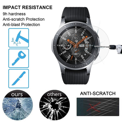 ENKAY Hat-Prince 0.2mm 9H 2.15D ฟิล์มกระจกนิรภัยขอบโค้งสำหรับ Galaxy Watch 46mm, Tempered Glass/46mm, 2 PCS Tempered Glass/46mm
