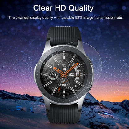 ENKAY Hat-Prince 0.2mm 9H 2.15D ฟิล์มกระจกนิรภัยขอบโค้งสำหรับ Galaxy Watch 46mm, Tempered Glass/46mm, 2 PCS Tempered Glass/46mm