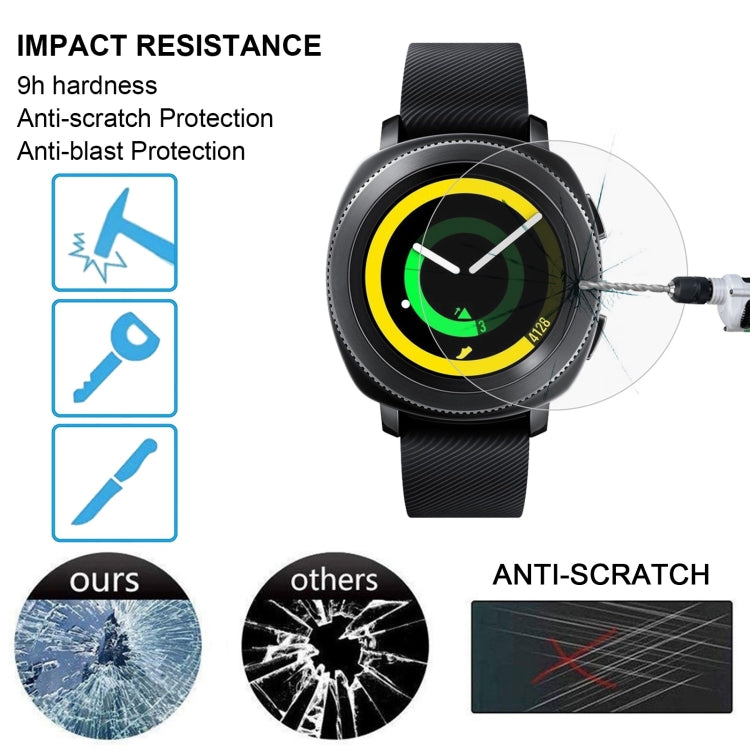 ENKAY Hat-Prince สำหรับ Samsung Gear Sport Smart Watch 0.2mm 9H ความแข็งพื้นผิว 2.15D ฟิล์มกระจกนิรภัยป้องกันการระเบิด, For  Samsung Gear Sport