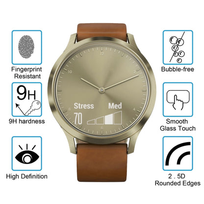 2 PCS ENKAY Hat-Prince สำหรับ Garmin Vivomove HR Smart Watch 0.2mm 9H ความแข็งพื้นผิว 2.15D ฟิล์มกันรอยนิรภัยป้องกันการระเบิด, For Garmin Vivomove HR