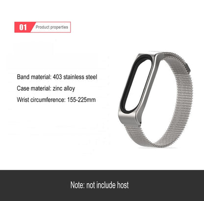 Mijobs Milan CS Metal Magnetic Watch Band สำหรับ Xiaomi Mi Band 3 & 4 & 5 & 6 ไม่รวมโฮสต์