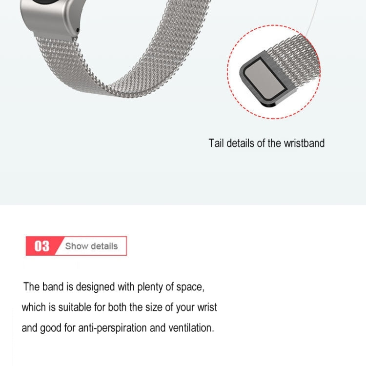 Mijobs Milan CS Metal Magnetic Watch Band สำหรับ Xiaomi Mi Band 3 & 4 & 5 & 6 ไม่รวมโฮสต์