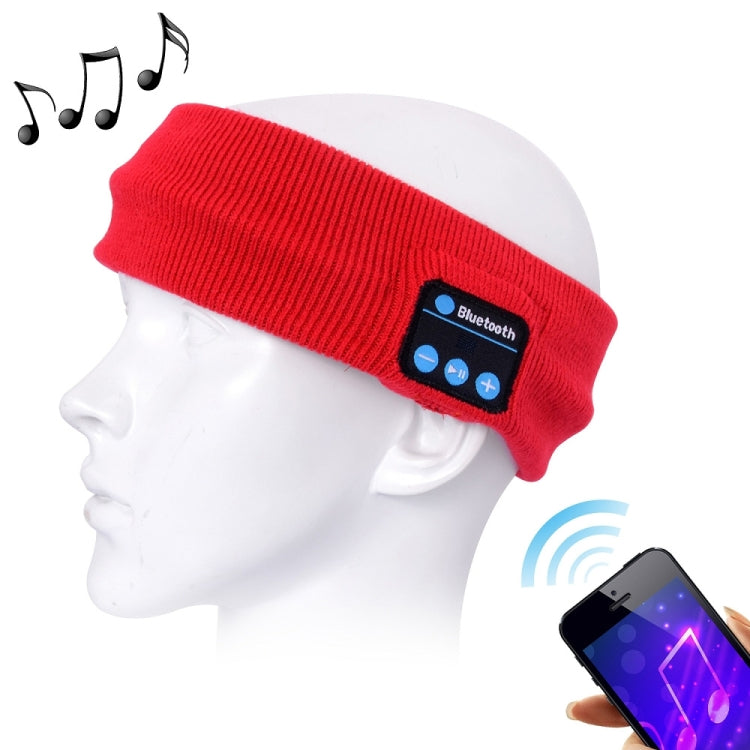 สายคาดศีรษะเพลงกีฬาแฮนด์ฟรี Bluetooth แบบถักพร้อมไมโครโฟนสำหรับ iPhone / Samsung และอุปกรณ์ Bluetooth อื่น ๆ