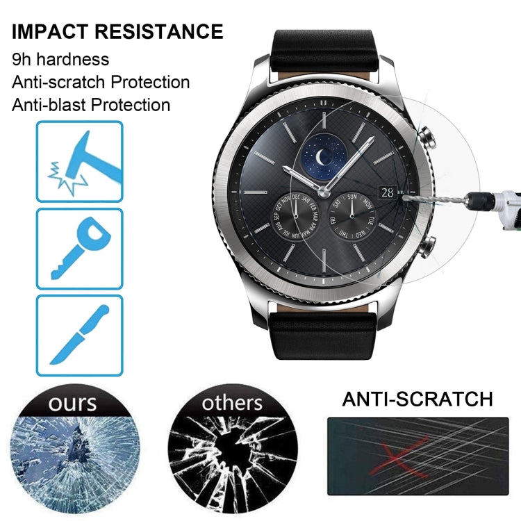 ENKAY Hat-Prince สำหรับ Samsung Gear S3 Smart Watch 0.2mm 9H ความแข็งพื้นผิว 2.15D ฟิล์มกระจกนิรภัยป้องกันการระเบิด