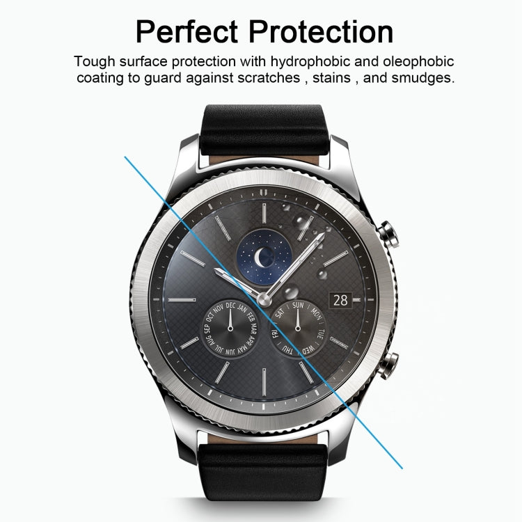 ENKAY Hat-Prince สำหรับ Samsung Gear S3 Smart Watch 0.2mm 9H ความแข็งพื้นผิว 2.15D ฟิล์มกระจกนิรภัยป้องกันการระเบิด
