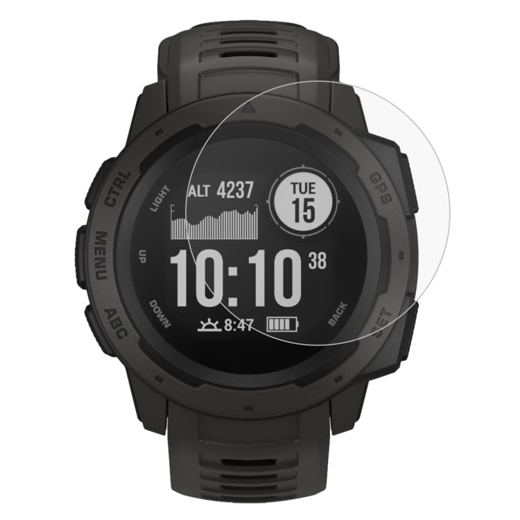 ENKAY Hat-Prince 0.2mm 9H 2.15D ฟิล์มกระจกนิรภัยขอบโค้งสำหรับ Garmin Instinct Intelligent Sports Watch, 1 PCS Garmin Instinct