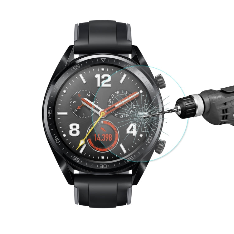ENKAY Hat-Prince 0.2mm 9H 2.15D ฟิล์มกระจกนิรภัยขอบโค้งสำหรับ Huawei Watch GT 46mm, Huawei Watch GT