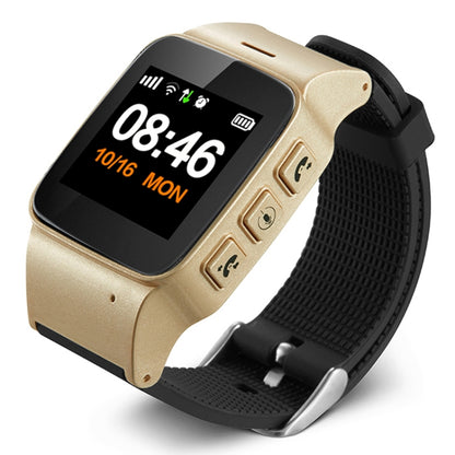 D99+ 1.22 นิ้ว HD หน้าจอ LCD GPS สมาร์ทวอทช์สำหรับผู้สูงอายุ กันน้ำ รองรับ GPS + LBS + การวางตำแหน่ง WiFi / การโทรออกสองทาง / การตรวจสอบด้วยเสียง / การปฐมพยาบาลด้วยปุ่มเดียว / สัญญาณเตือนการปิดข้อมือ / รั้วนิรภัย, D99+ Rose Gold