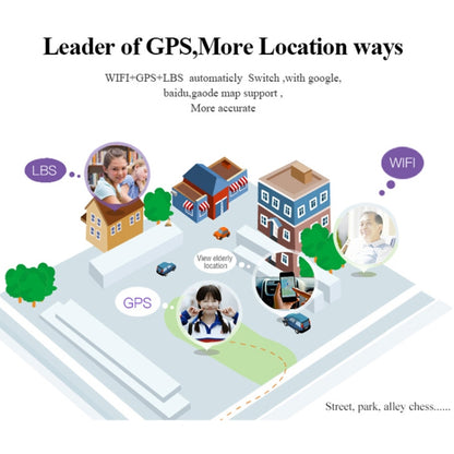 D99+ 1.22 นิ้ว HD หน้าจอ LCD GPS สมาร์ทวอทช์สำหรับผู้สูงอายุ กันน้ำ รองรับ GPS + LBS + การวางตำแหน่ง WiFi / การโทรออกสองทาง / การตรวจสอบด้วยเสียง / การปฐมพยาบาลด้วยปุ่มเดียว / สัญญาณเตือนการปิดข้อมือ / รั้วนิรภัย, D99+ Rose Gold