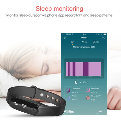 CHIGU C6 0.69 นิ้วจอแสดงผล OLED บลูทู ธ สมาร์ทสร้อยข้อมือรองรับการตรวจสอบอัตราการเต้นของหัวใจ / Pedometer / เตือนการโทร / การตรวจสอบการนอนหลับ / การแจ้งเตือนอยู่ประจำ / ปลุก / ป้องกันการสูญหายเข้ากันได้กับโทรศัพท์ Android และ iOS, CHIGU C6 Black       ...