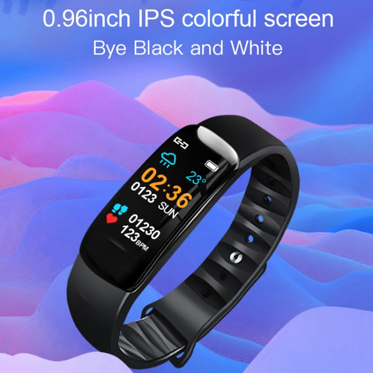 DOMIN0 C1S 0.96 นิ้วหน้าจอสี IPS สร้อยข้อมืออัจฉริยะ IP67 กันน้ำ, รองรับการแจ้งเตือนการโทร / การตรวจสอบอัตราการเต้นของหัวใจ / การตรวจสอบความดันโลหิต / การตรวจสอบการนอนหลับ / การแจ้งเตือนอยู่ประจำ / การควบคุมระยะไกล