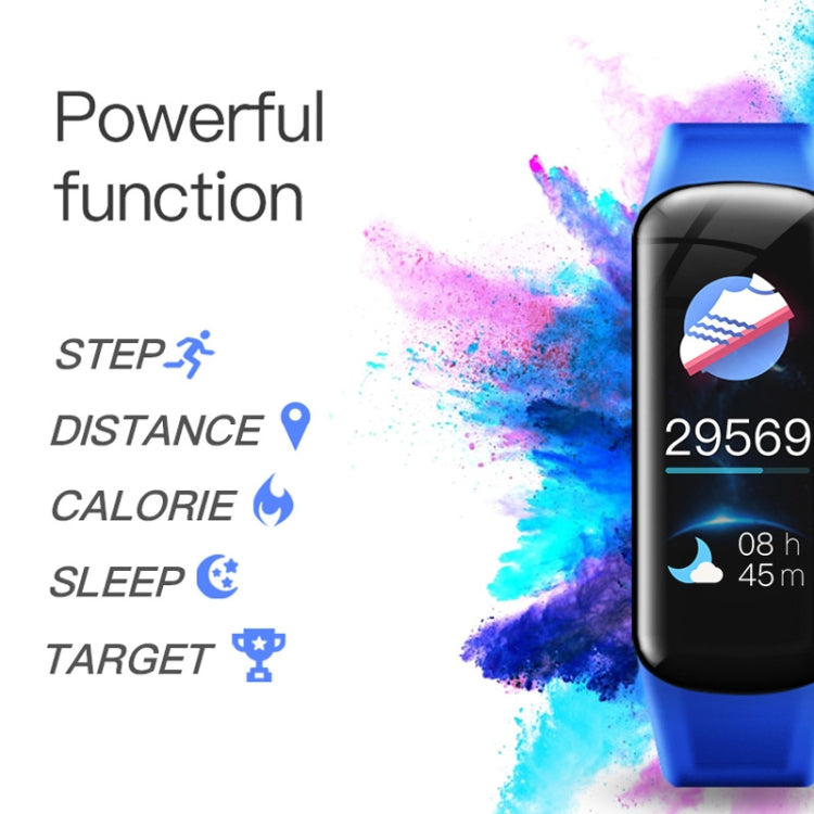 DOMIN0 C1S 0.96 นิ้วหน้าจอสี IPS สร้อยข้อมืออัจฉริยะ IP67 กันน้ำ, รองรับการแจ้งเตือนการโทร / การตรวจสอบอัตราการเต้นของหัวใจ / การตรวจสอบความดันโลหิต / การตรวจสอบการนอนหลับ / การแจ้งเตือนอยู่ประจำ / การควบคุมระยะไกล