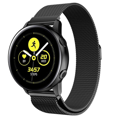 Milanis Magnetic Stainless Steel Mesh Wrist Strap WatchBand สำหรับ Galaxy Watch Active 20mm