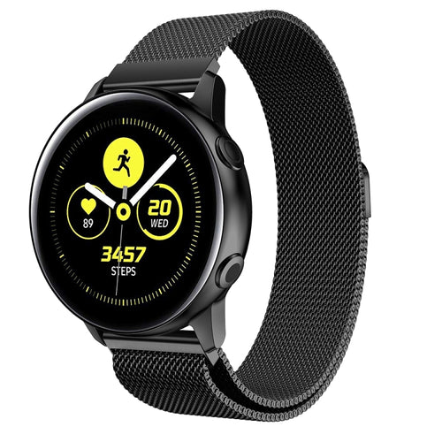 Milanis Magnetic Stainless Steel Mesh Wrist Strap WatchBand สำหรับ Galaxy Watch Active 20mm