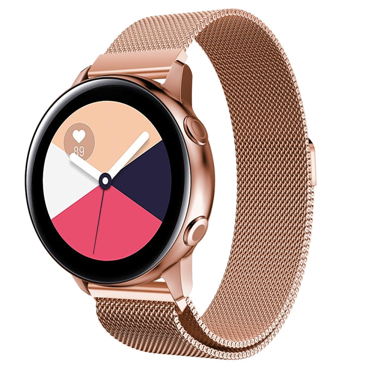 Milanis Magnetic Stainless Steel Mesh Wrist Strap WatchBand สำหรับ Galaxy Watch Active 20mm