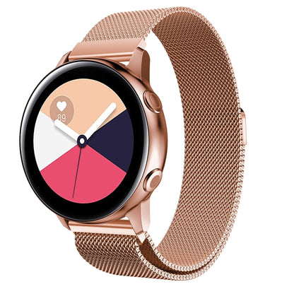 Milanis Magnetic Stainless Steel Mesh Wrist Strap WatchBand สำหรับ Galaxy Watch Active 20mm